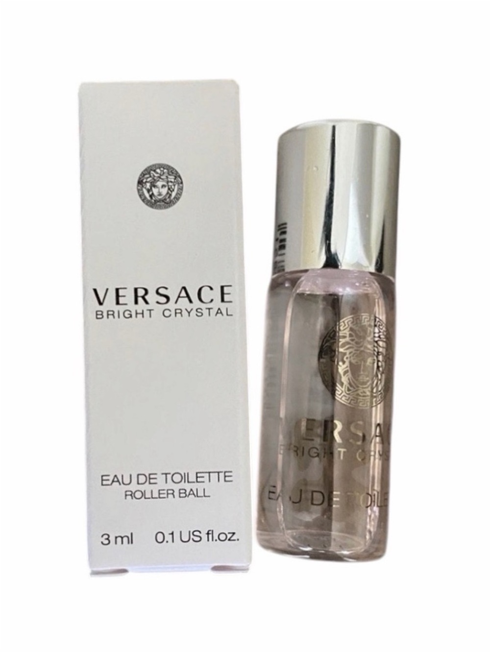 Versace Bright Crystal Roller Ball - Silver Cap with Light Pink Bottle